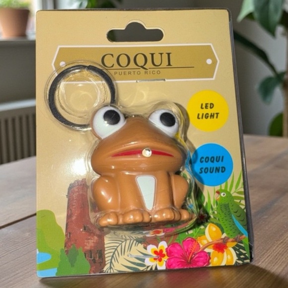 Handbags - NIP Coqui Frog Keychain with LED Light